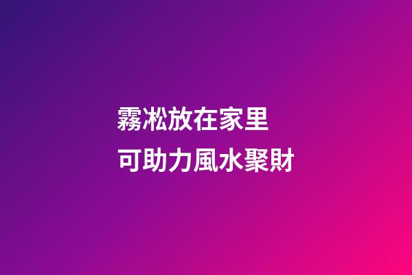 霧凇放在家里 可助力風水聚財